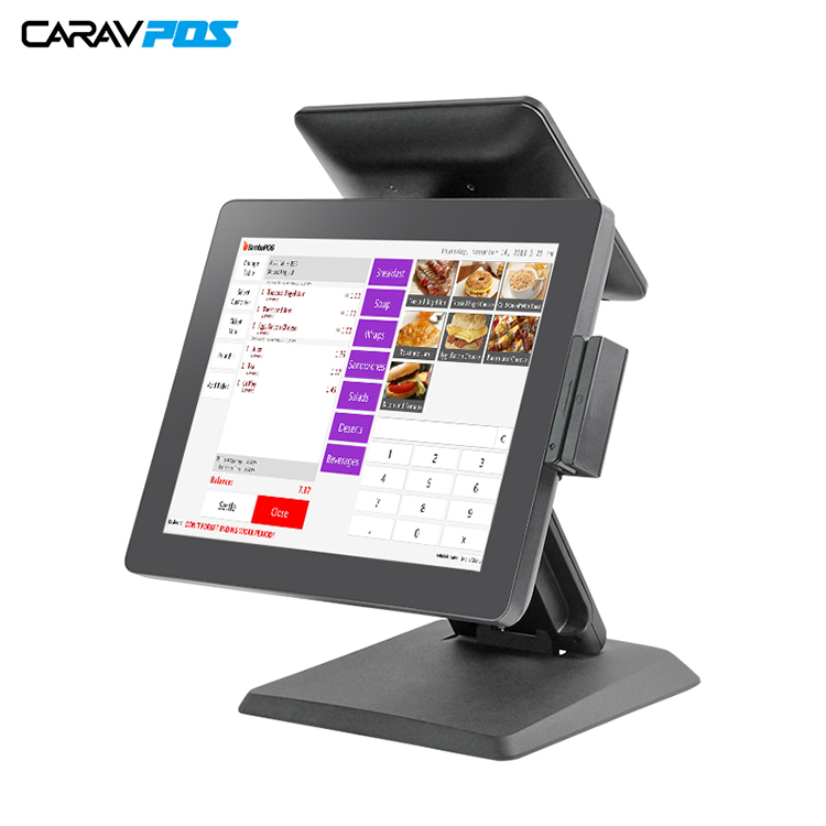 China 15inch Aluminium POS Machine Single Touch POS Black Cash Register ...