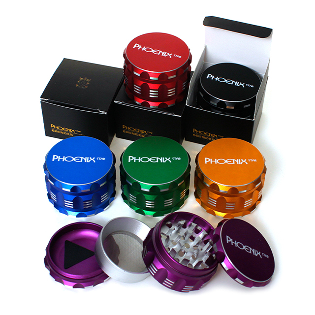 Phoenix Star Factory Price Wholesale Grinders 2.5 inch 4 Piece Weed Grinder