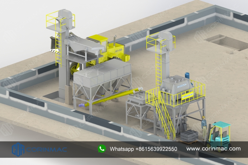 Lini produksi mortar kering vertikal CRL-2