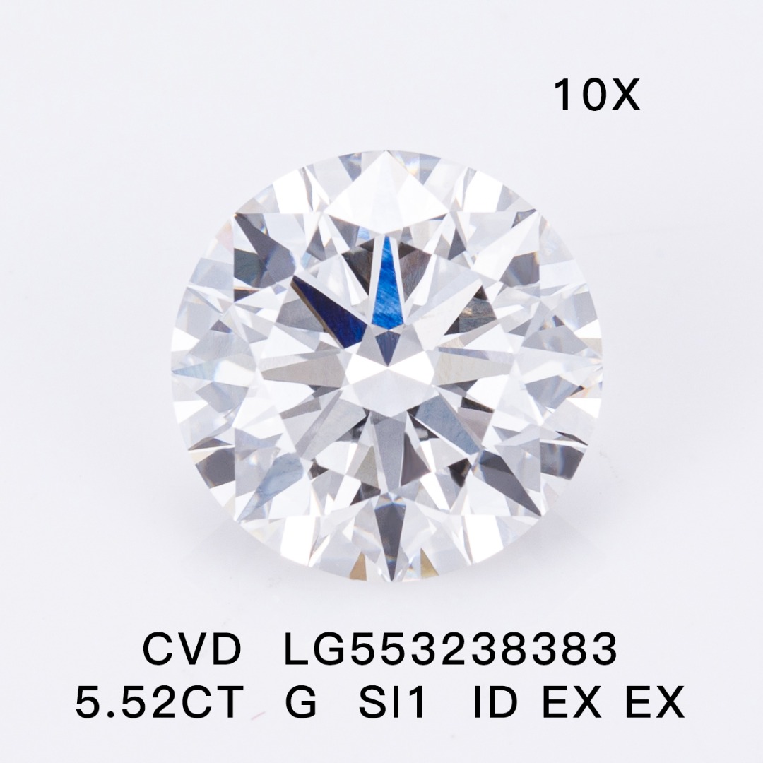 Igi Certificate Round Shape Cvd Diamond Hpht Diamond Lab Grown Diamond