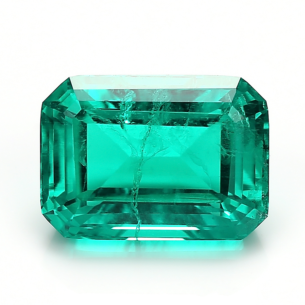 Emerald Cut Colombia Lab Grown Emerald Hydrothermal Lab Created Emerald