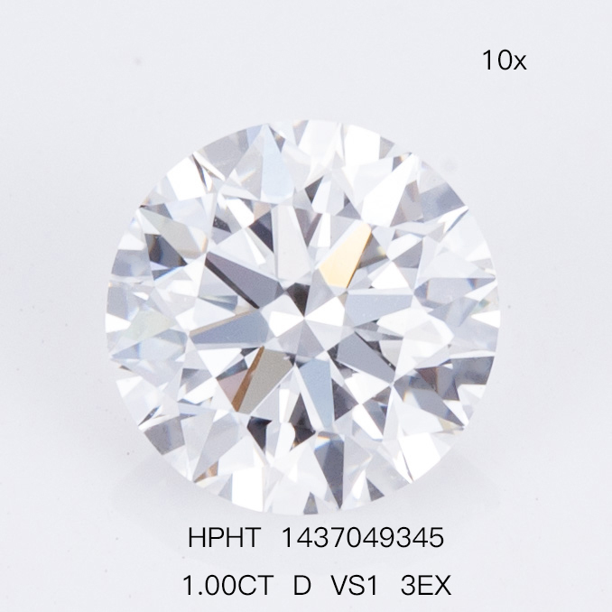 ラウンドラボグロウンダイヤモンド1.00ct D-VVS1 ファッション