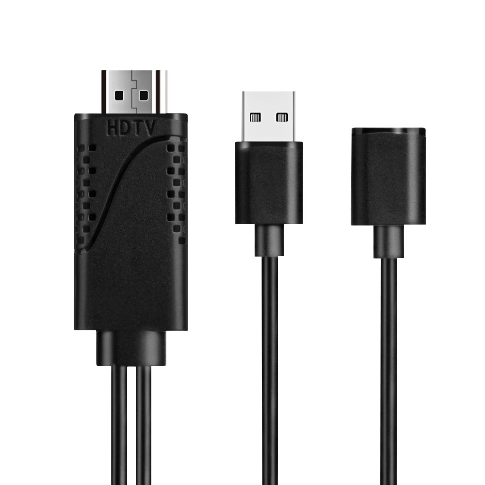 كابل OCC USB A و USB A أنثى إلى كابل HDMI ، 1080P انعكاس&كابل شحن لجميع