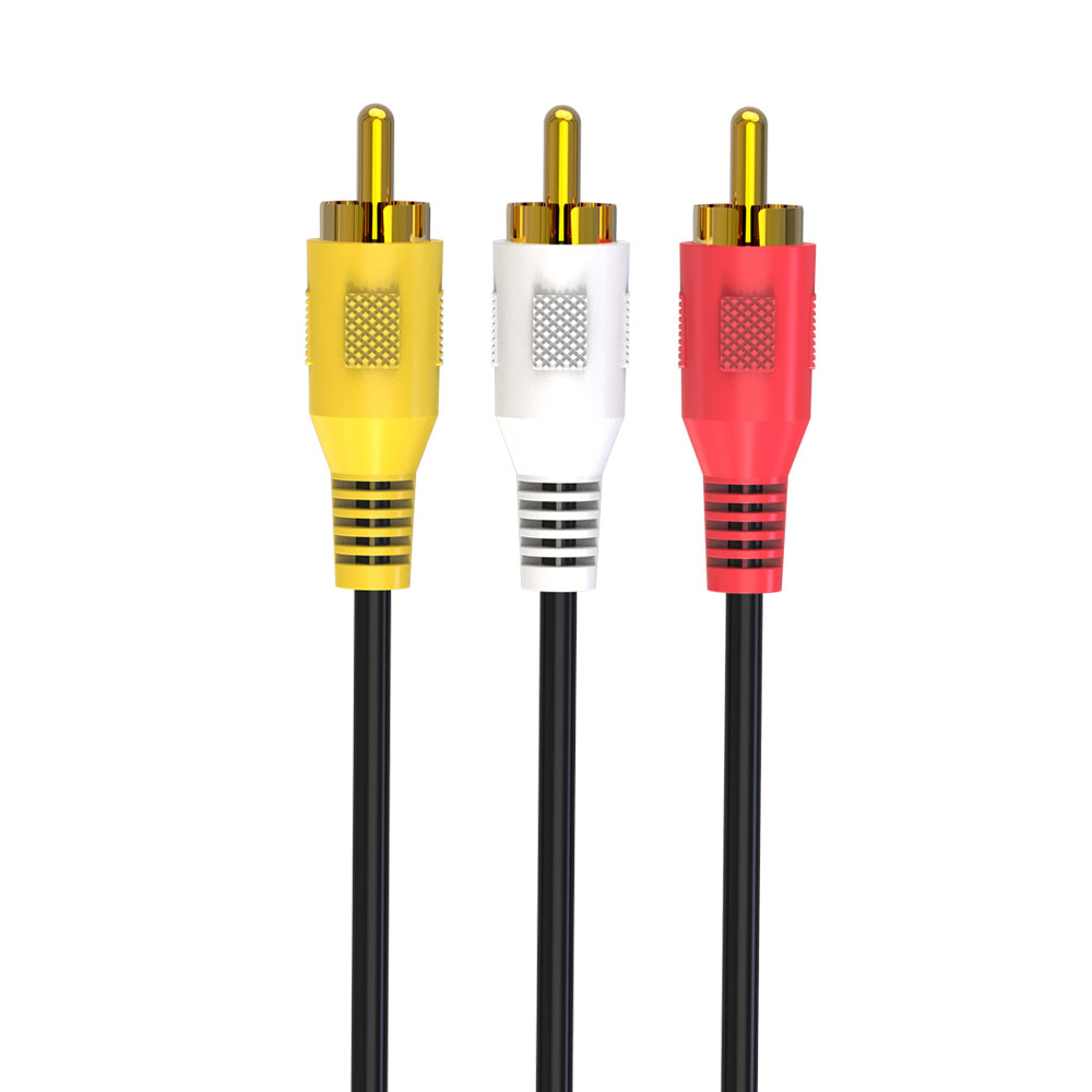 Proveedores de fábrica 3RCA macho a 3RCA macho Cable de audio y video