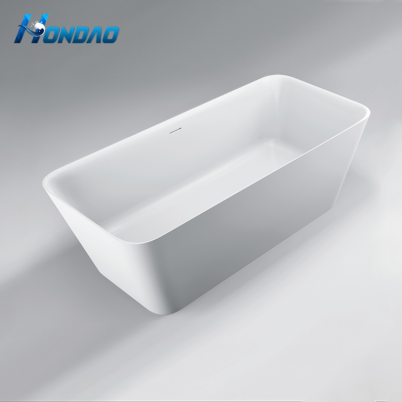 HONDAO - Freestanding Resin Stone Indoor Bathtub Desain Terbaru untuk Dewasa Tembus resin bak mandi