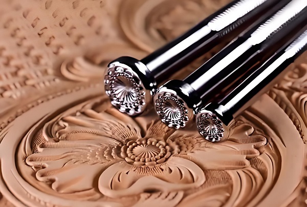 metal stamping of leather