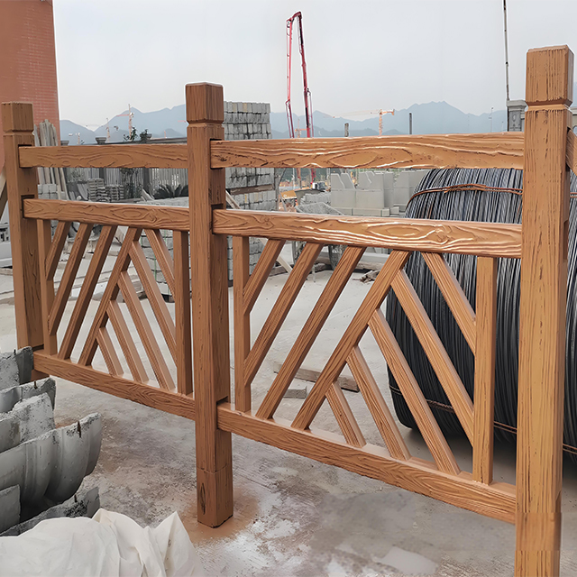 bark grain road cement post plastic mold