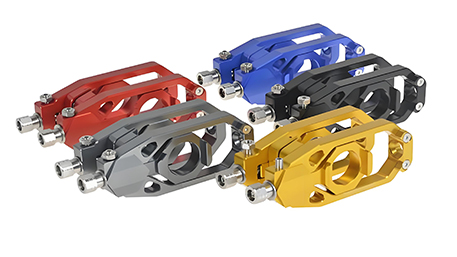 Motorcycle chain tighteners