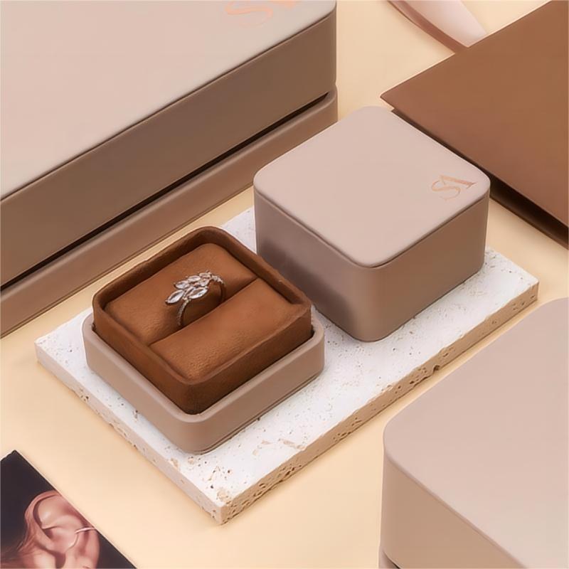 Faux Leather Jewelry Box Two Piece Box High End For Jewelry - Annaigee