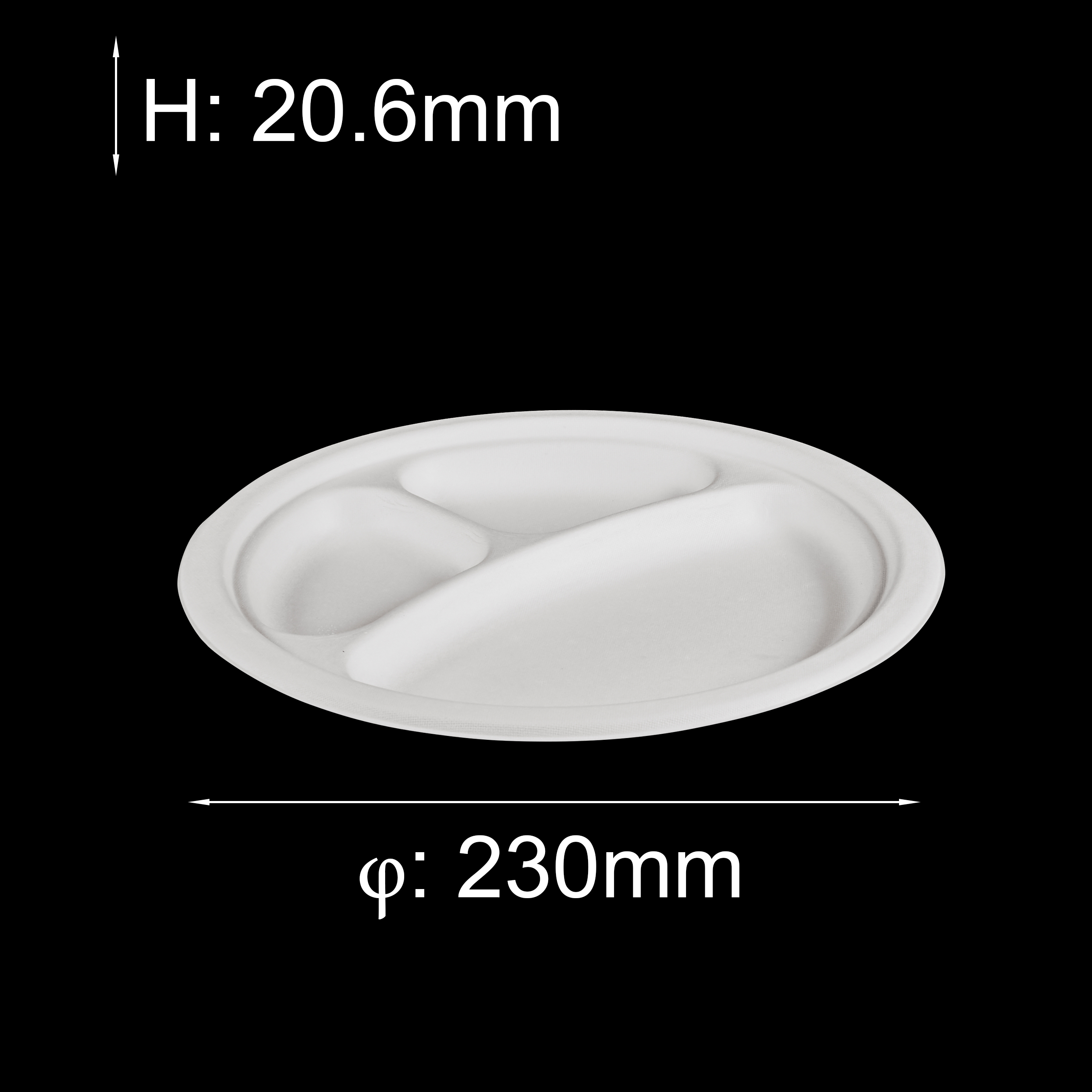 bagasse square plate