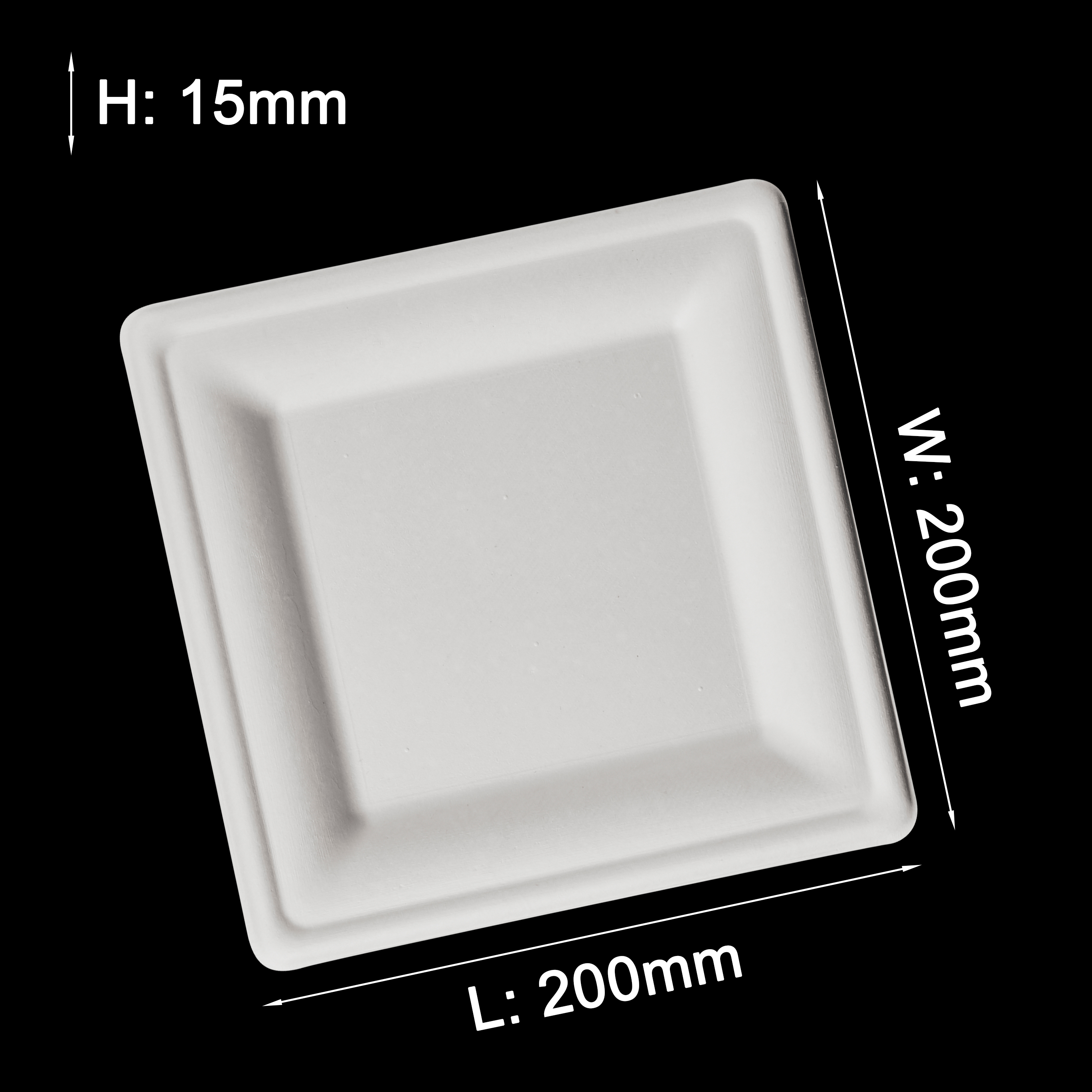 bagasse square plate