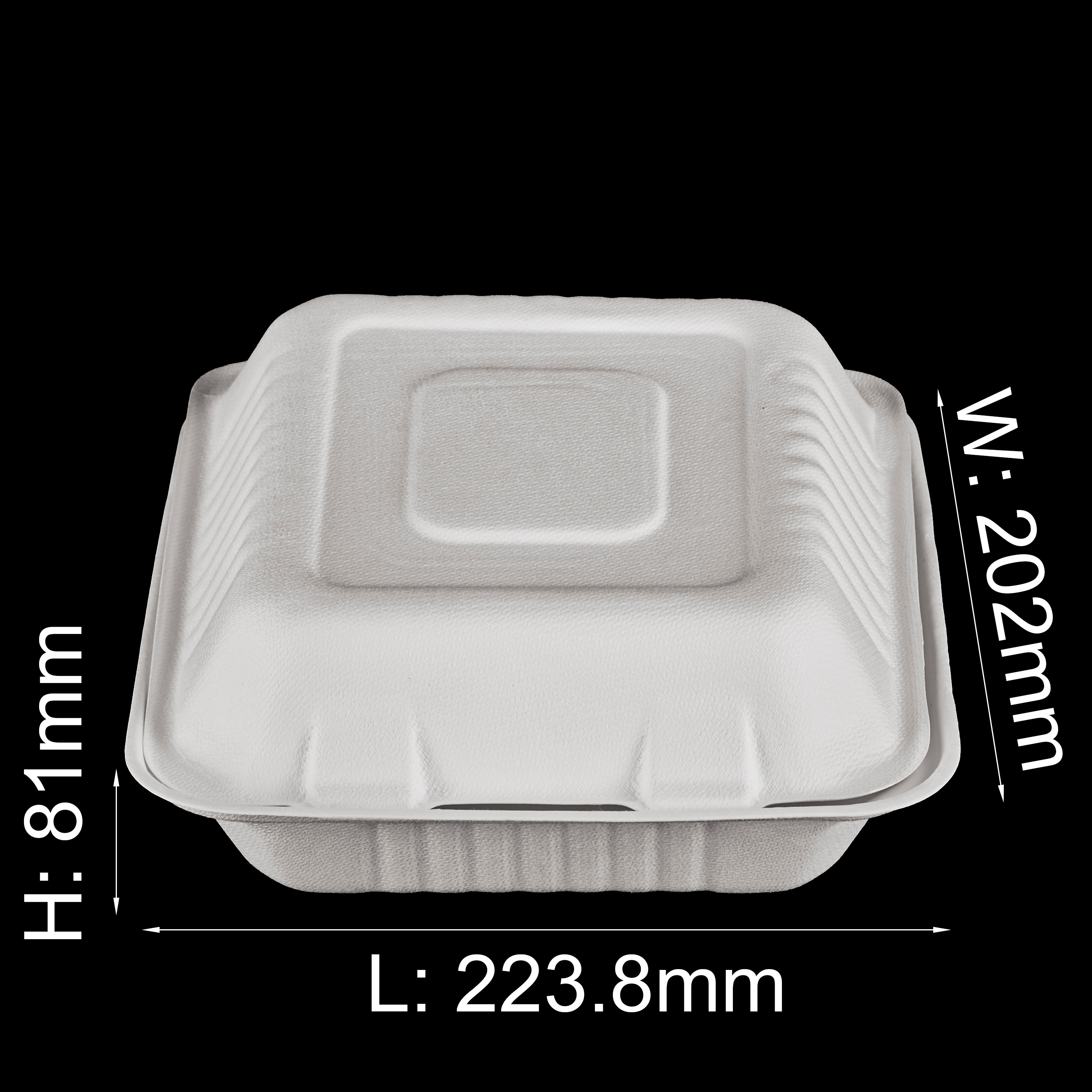 3 compartment bagasse box