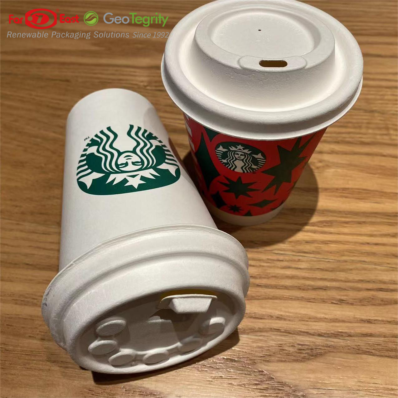 geotegrity pulp lids for Starbucks