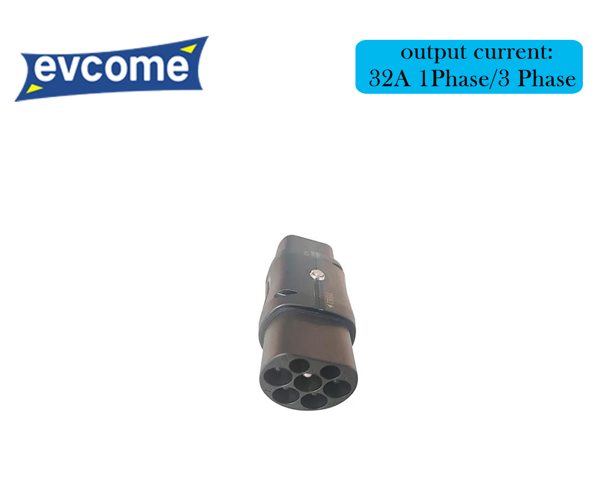 Переходник EVCOME Type 2 на GBT (250 В, 32 А, 1 фаза, 3 фазы) Разъем ...
