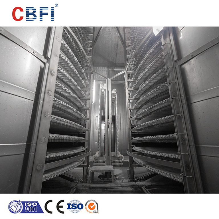 IQF Double Spiral Freezer Quick Freezing Machine for Cold Chain Logistics