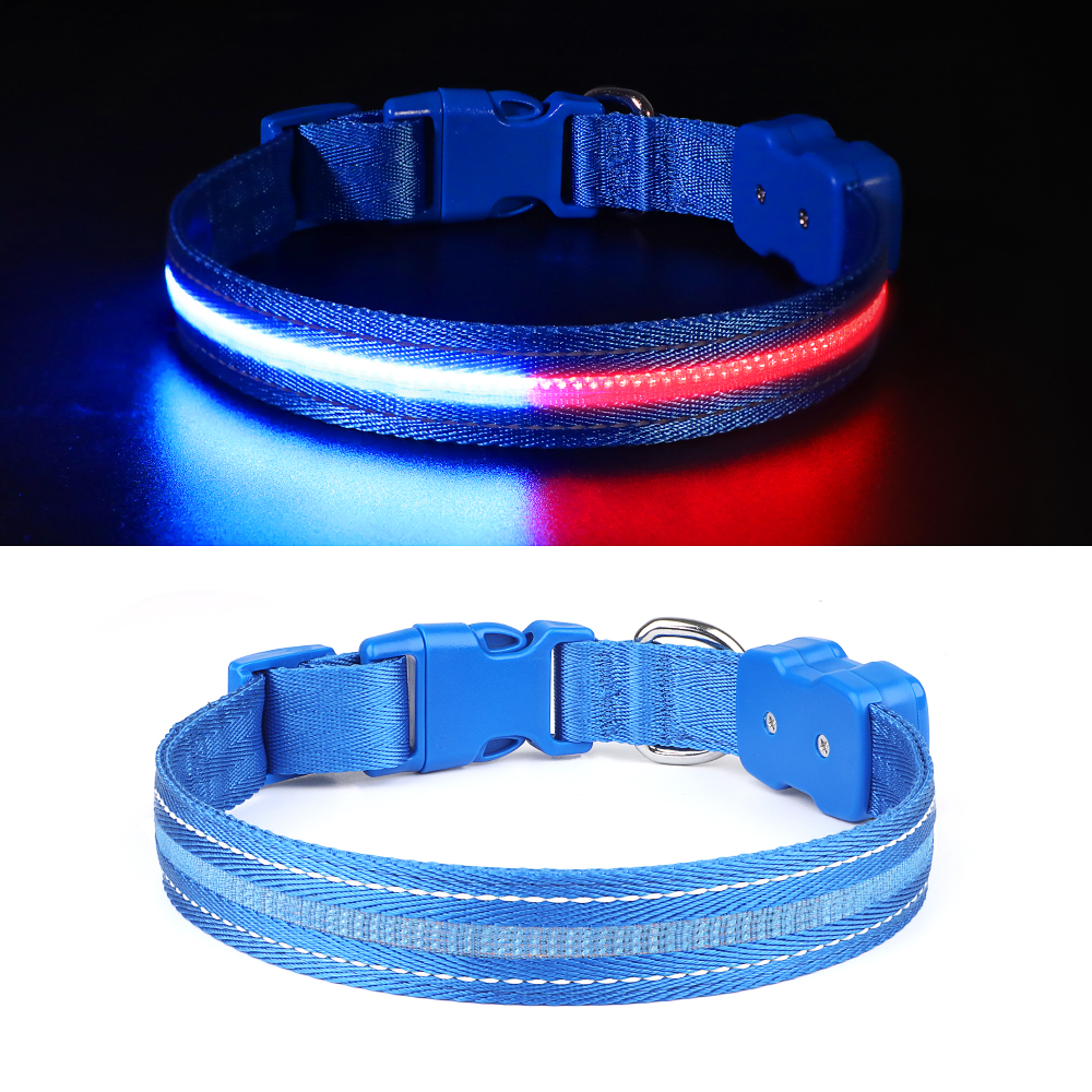TIZE Latest Design Pretty Cool Warning Light Dog Collar LED Lightup Collar