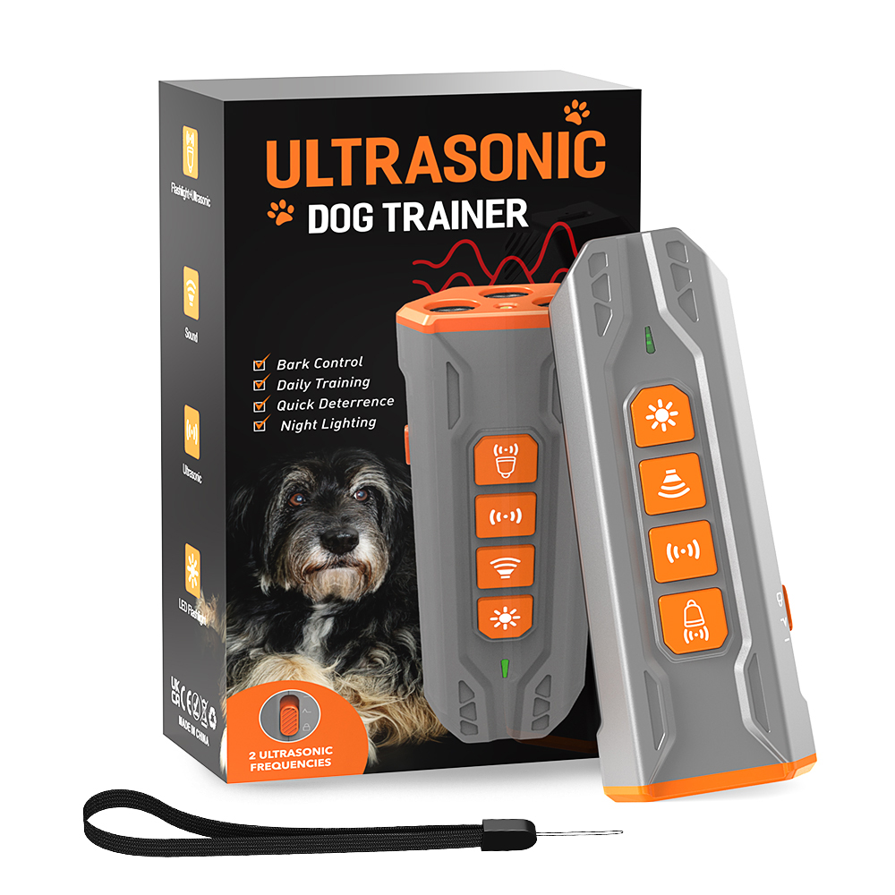 2 Frequency Ultrasonic Dog Training Bark Control Device with 4 Working