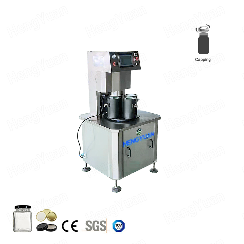 Glass Jars Vacuum Capping Machine Semi-automatic to Balade Farms food ...
