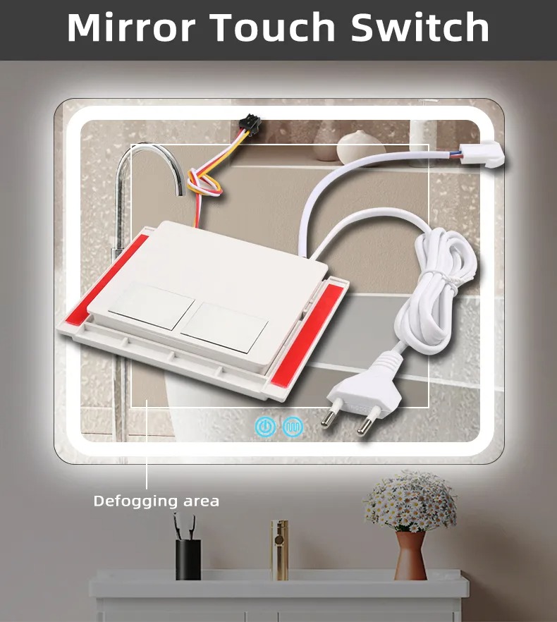 Quality Hot sales AC 100-240V DC12V Led Mirror Touch Switch Smart Mirror Touch Sensor Dimmable Light Switch Manufacturer | Firstdaily