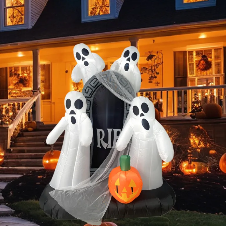 VINFUTUR 5 Pz Lapidi Halloween Decorazioni di Halloween Lapide RIP con Nastro di Avvertimento