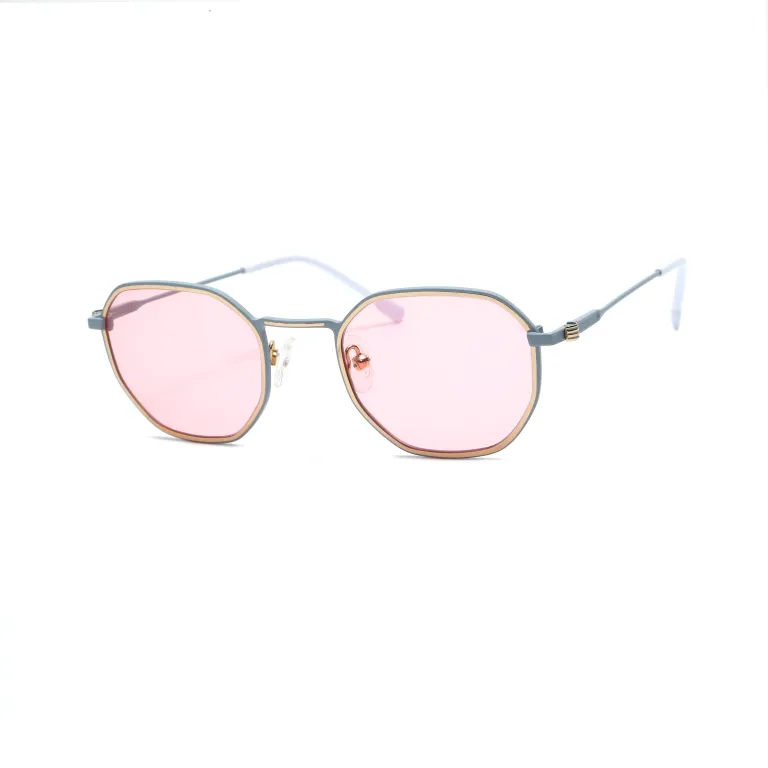 ?Hexagon Pink Sunglasses Trendy Polygon Sun Glasses UV400 Protective Accessories | New Hexagon Pink Sunglasses Trendy Polygon Sun  main image 2