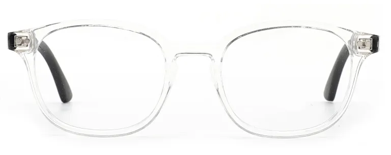 Occhiali Stile Vintage Unisex, Montatura Nero E Oro Con Lenti Trasparenti, SPEXX Eyewear - Foto 3