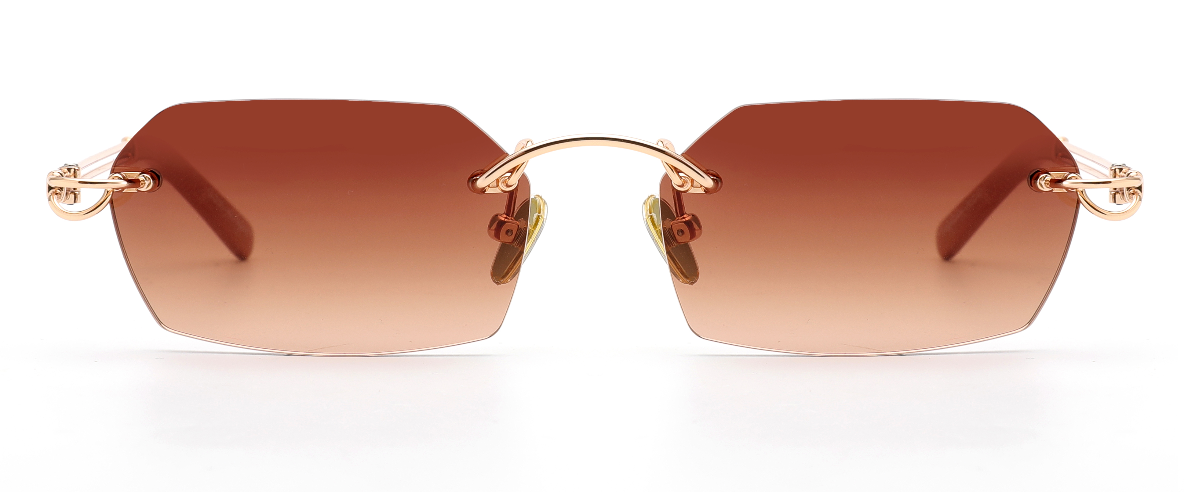 2000’s Women\'s frameless tan gradient sunglasses Amazon.com: Men main image 3