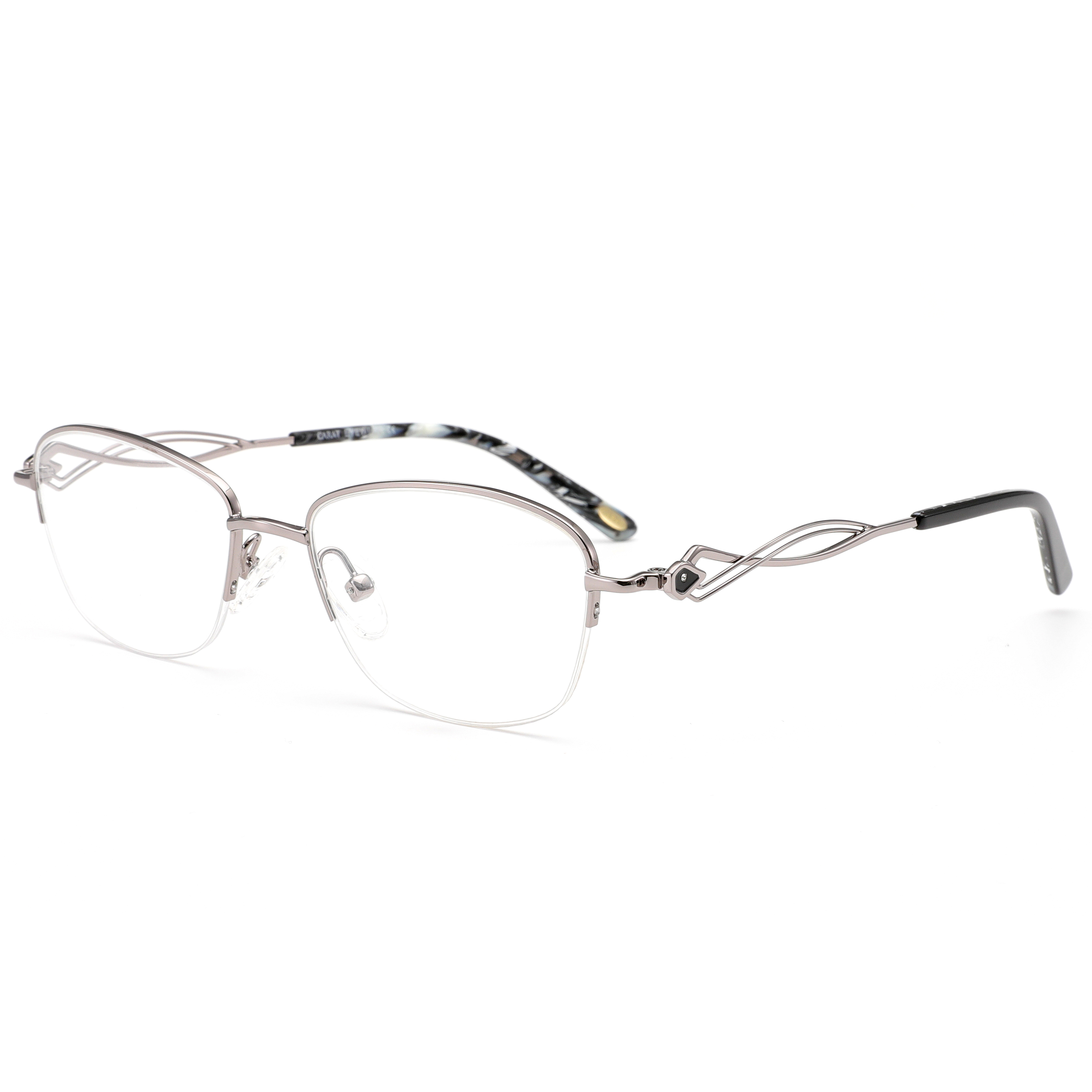 Hot Sell Fashion Wholesale Eyewear Metal Half Rimless Frame Eyeglasses ...