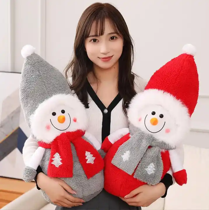 Christmas Plush Snowman Doll Toy Merry Christmas Tree Decorations For