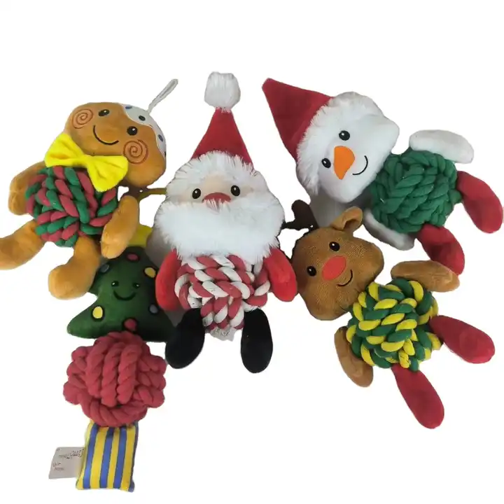 Customized Eco Friendly Christmas Plush Dog Toy Pet Christmas Plush