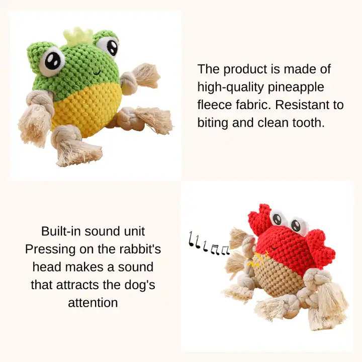 Wholesale Custom Cute Stuffed Animal Plush Toy Dog Squeaky Plush Toy