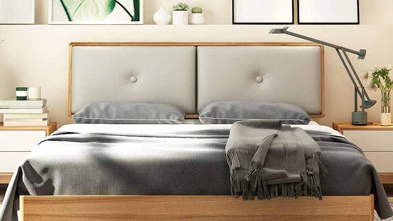 Meubles en bois de lit de mariage de lit double de chambre à coucher