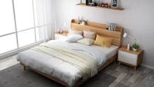 Modern Double Wooden Bed Bedroom Furniture Set Designs