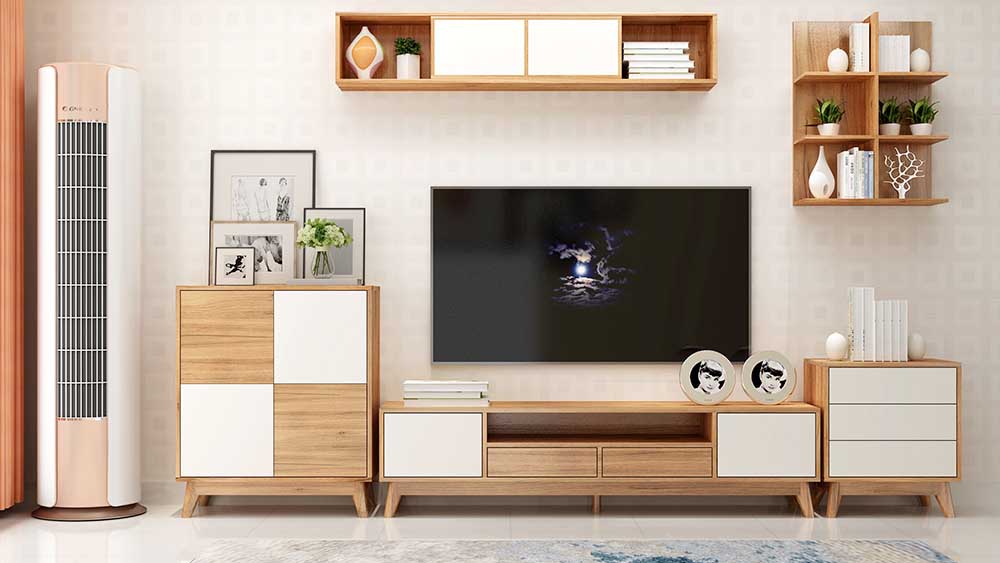 Benutzerdefinierte Wohnzimmer Hängeschrank Regal Regal dekorativer Schrank