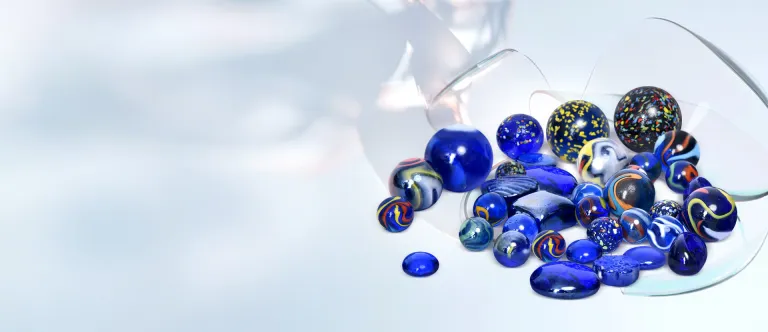 Créature Aquatique En Verre : Bille Hippocampe Bleu-Nuit