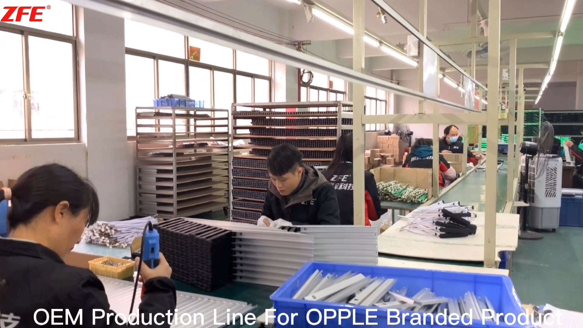 خط إنتاج OEM مخصص للمنتجات ذات العلامات التجارية OPPLE المصنعة بواسطة Guangdong Zhenhui Fire Technology