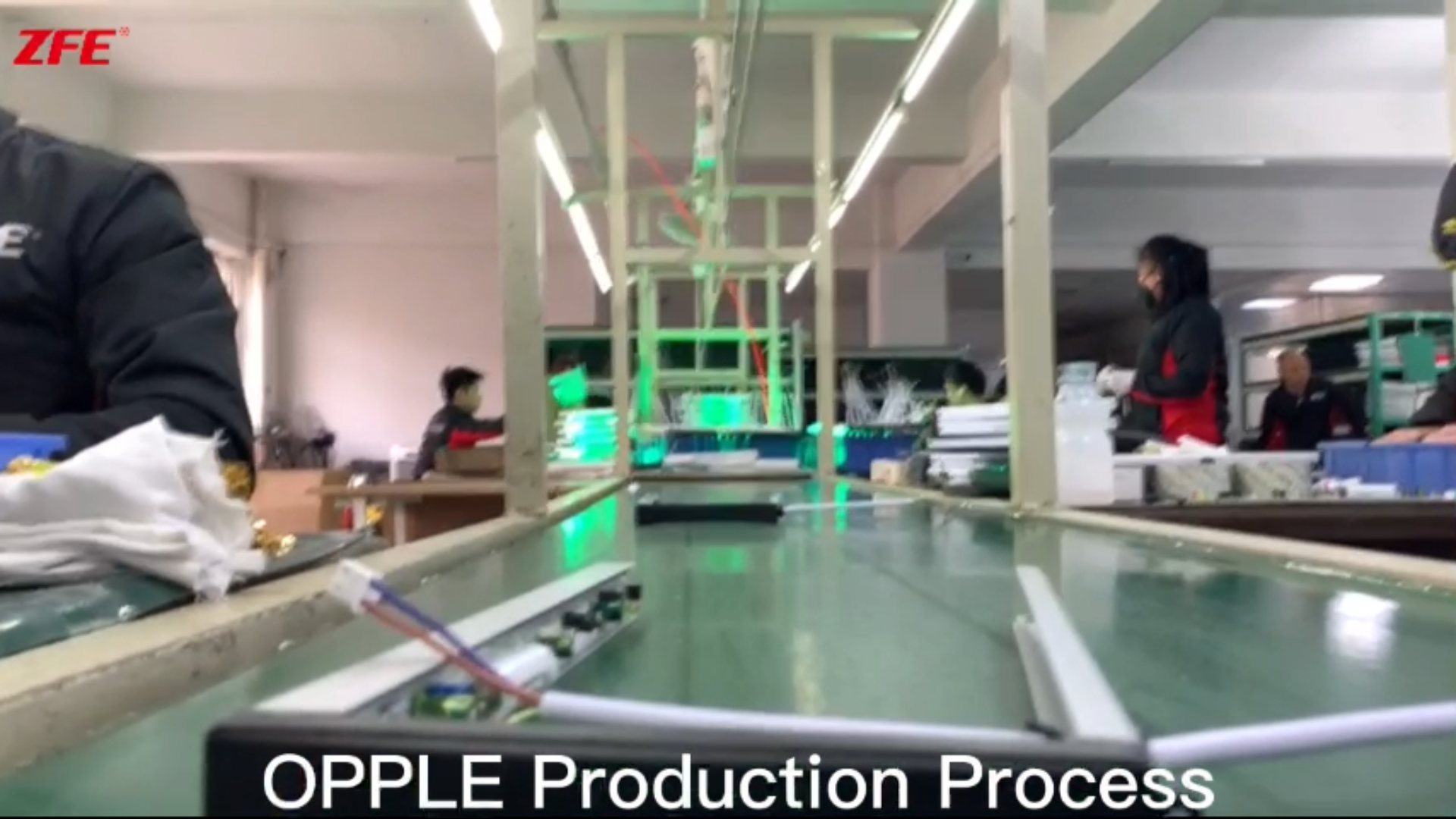 OEM արտադրական գիծ OPPLE ապրանքանիշով արտադրանքի համար, որը արտադրվում է Guangdong Zhenhui Fire Technology-ի կողմից
