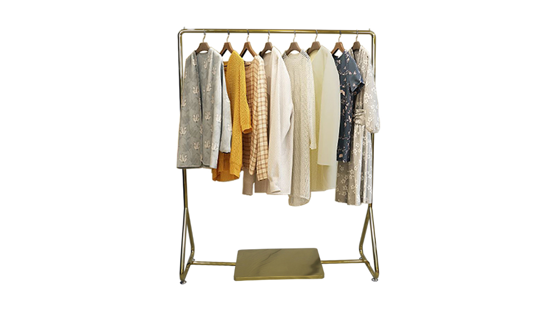 Wholesale Metal Clothes Display Stand Highend Lady Combination Clothing Rack Shelf
