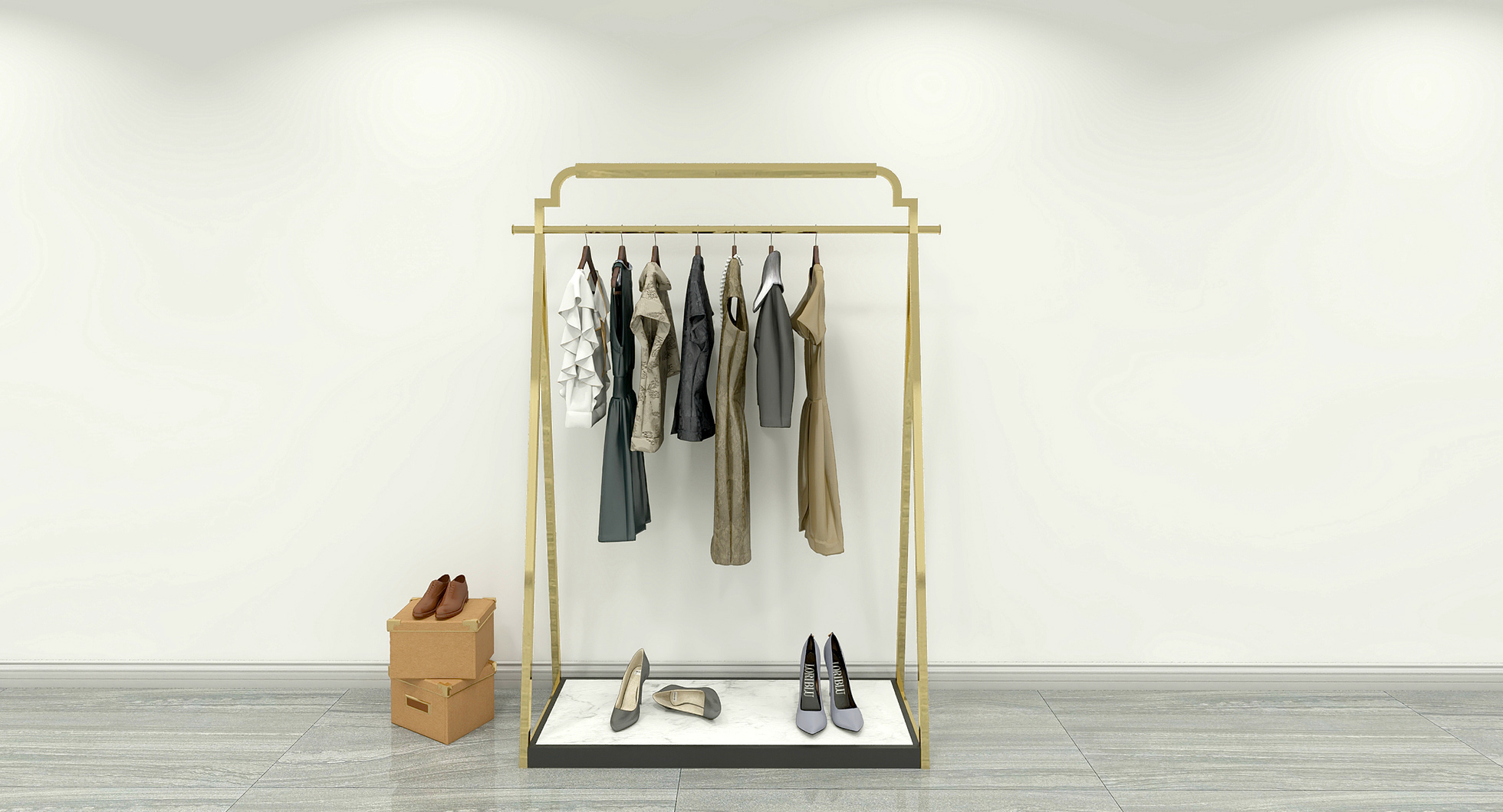 Вешалка для одежды New simple Floor clothes Rack Size 60x29.5x151 см