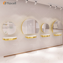 Yoocell New Design Salon Station With Led Mirror Hot Sale Barber Mirror Station For Beauty Hair Salon-OC7007