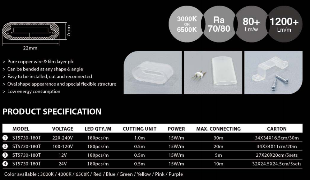 HighQuality Ultra Soft LED Strip Light (ST5730180T) WholesaleGLAMOR