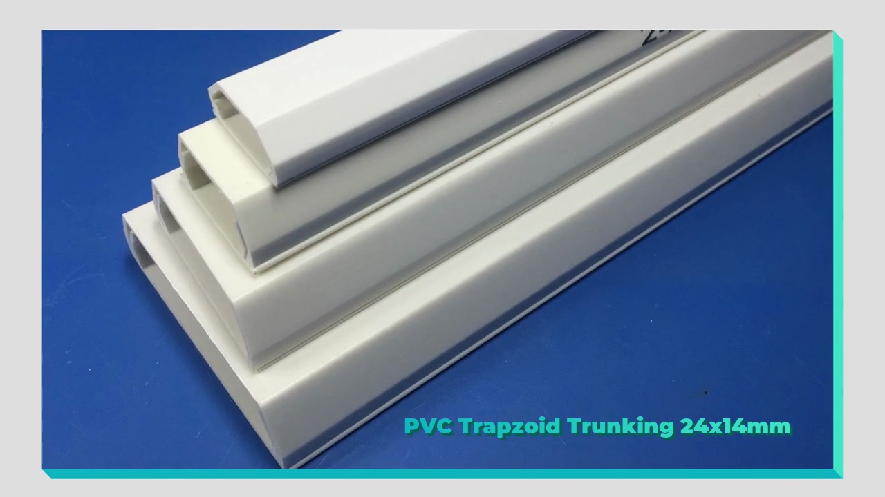 PVC Trapzoid Trunking 24x14mm.