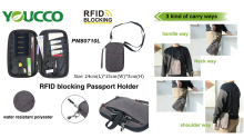 Porta-passaporte para carteira de viagem com bloqueio RFID