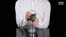 C-002B reusable glass sports water bottle for wholesale, top brand