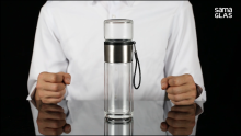 C-007 portable glass bottled waterwith lid top brands