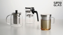 2020 top-selling drinking glassware glass tea set for tea making