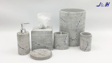 Antique & distroyed finishing household set concrete bathroom accessories