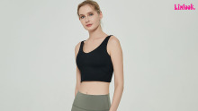 Black high inpact breathable sports bra