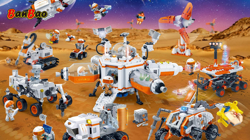 EXPLORE service outer space block toys