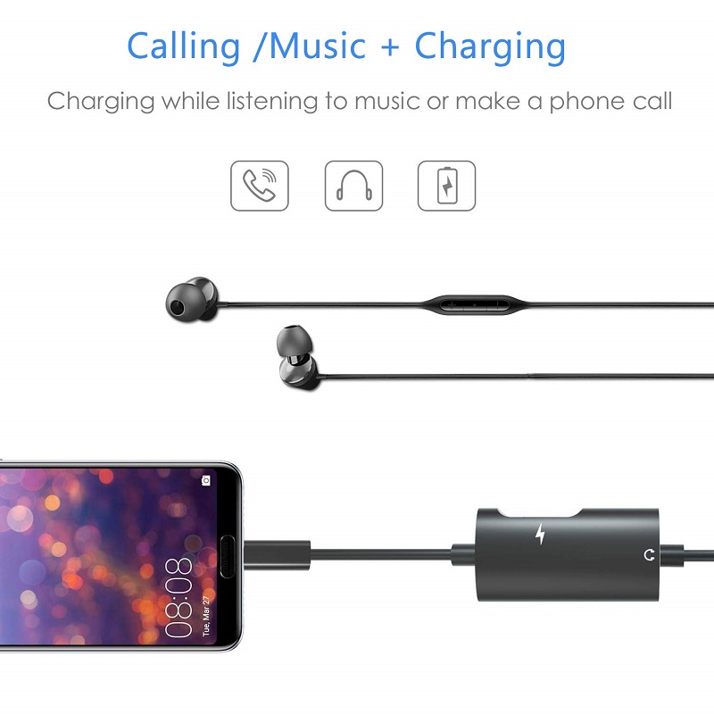 USB C to 3.5 mm Headphone Jack Adapter,2 in 1 Aux USB Type C USB C to 3.5 mm Headphone Jack Adapter,2 in 1 Aux USB Type C
